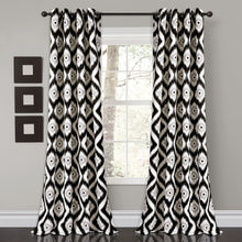 Cargar imagen en el visor de la galería, Diamond Ikat Light Filtering Window Curtain Set
