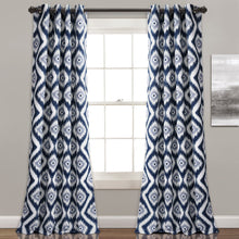 Load image into Gallery viewer, Diamond Ikat Light Filtering Window Curtain Set
