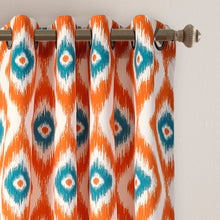 Load image into Gallery viewer, Diamond Ikat Light Filtering Window Curtain Set
