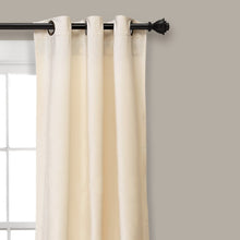 Carregar imagem no visualizador da galeria, Prima Velvet Solid Grommet Light Filtering Window Curtain Panel Set
