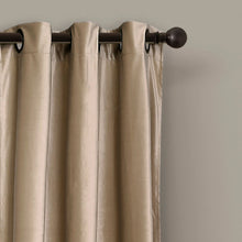 Load image into Gallery viewer, Prima Velvet Solid Grommet Light Filtering Window Curtain Panel Set
