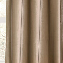 Load image into Gallery viewer, Prima Velvet Solid Grommet Light Filtering Window Curtain Panel Set
