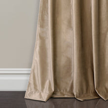 Cargar imagen en el visor de la galería, Prima Velvet Solid Back Tab Rod Pocket Light Filtering Window Curtain Panel Set
