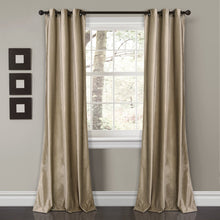 Cargar imagen en el visor de la galería, Prima Velvet Solid Grommet Light Filtering Window Curtain Panel Set
