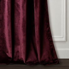 Carregar imagem no visualizador da galeria, Prima Velvet Solid Back Tab Rod Pocket Light Filtering Window Curtain Panel Set
