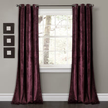 Load image into Gallery viewer, Prima Velvet Solid Grommet Light Filtering Window Curtain Panel Set
