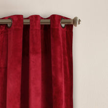 Load image into Gallery viewer, Prima Velvet Solid Grommet Light Filtering Window Curtain Panel Set
