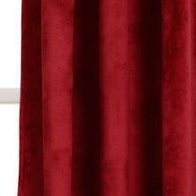 Load image into Gallery viewer, Prima Velvet Solid Grommet Light Filtering Window Curtain Panel Set
