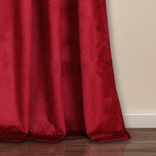 Carregar imagem no visualizador da galeria, Prima Velvet Solid Grommet Light Filtering Window Curtain Panel Set
