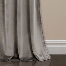 Load image into Gallery viewer, Prima Velvet Solid Grommet Light Filtering Window Curtain Panel Set
