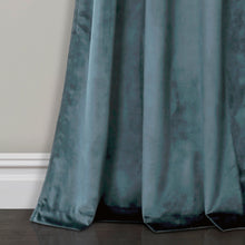 Cargar imagen en el visor de la galería, Prima Velvet Solid Back Tab Rod Pocket Light Filtering Window Curtain Panel Set
