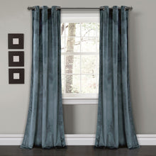 Load image into Gallery viewer, Prima Velvet Solid Grommet Light Filtering Window Curtain Panel Set
