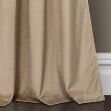 Load image into Gallery viewer, Prima Velvet Color Block Room Darkening Window Curtain Panel Set
