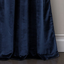 Load image into Gallery viewer, Prima Velvet Color Block Room Darkening Window Curtain Panel Set
