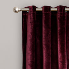 Load image into Gallery viewer, Prima Velvet Color Block Room Darkening Window Curtain Panel Set
