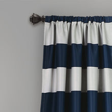 Load image into Gallery viewer, Stripe Blackout Window Curtain Set
