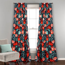 Load image into Gallery viewer, Poppy Garden Light Filtering Window Curtain Panel Set
