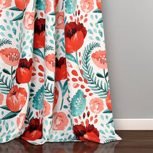 Load image into Gallery viewer, Poppy Garden Light Filtering Window Curtain Panel Set
