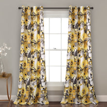 Load image into Gallery viewer, Floral Watercolor Room Darkening Window Curtain Panel Set
