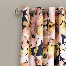 Load image into Gallery viewer, Floral Watercolor Room Darkening Window Curtain Panel Set
