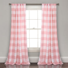 Cargar imagen en el visor de la galería, Kelly Checker Light Filtering Window Curtain Panel Set
