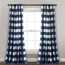 Load image into Gallery viewer, Kelly Checker Light Filtering Window Curtain Panel Set
