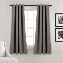 Load image into Gallery viewer, Insulated Grommet Blackout Window Curtain Panel Set
