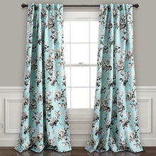 Load image into Gallery viewer, Tania Floral Light Filtering Window Curtain Panel Set
