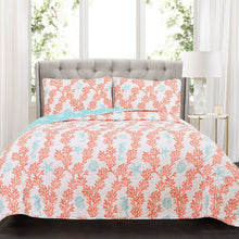 Cargar imagen en el visor de la galería, Dina Coral Quilt 3 Piece Set
