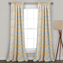 Load image into Gallery viewer, Blooming Flower Light Filtering Window Curtain Panel Set
