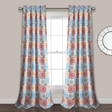 Load image into Gallery viewer, Blooming Flower Light Filtering Window Curtain Panel Set
