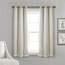 Cargar imagen en el visor de la galería, Grommet Sheer With Insulated Blackout Lining Curtain Panel Set
