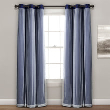 Cargar imagen en el visor de la galería, Grommet Sheer With Insulated Blackout Lining Curtain Panel Set
