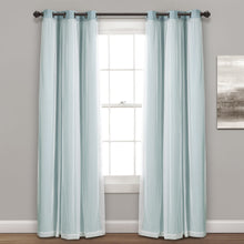 Cargar imagen en el visor de la galería, Grommet Sheer With Insulated Blackout Lining Curtain Panel Set
