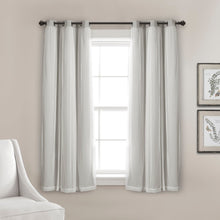 Cargar imagen en el visor de la galería, Grommet Sheer With Insulated Blackout Lining Curtain Panel Set
