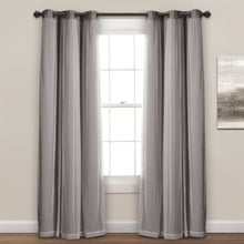 Load image into Gallery viewer, Grommet Sheer With Insulated Blackout Lining Curtain Panel Set
