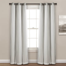 Cargar imagen en el visor de la galería, Grommet Sheer With Insulated Blackout Lining Curtain Panel Set
