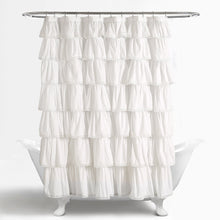 Load image into Gallery viewer, Lace Ruffle Shower Curtain
