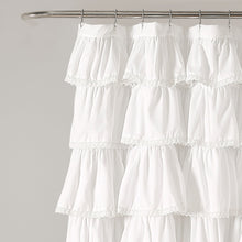 Load image into Gallery viewer, Lace Ruffle Shower Curtain
