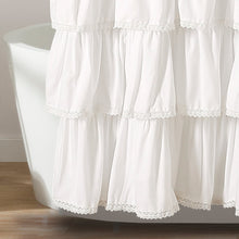 Load image into Gallery viewer, Lace Ruffle Shower Curtain
