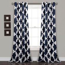 Load image into Gallery viewer, Wellow Ikat Room Darkening Window Curtain Panel Set
