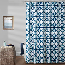 Load image into Gallery viewer, Geo Shibori Shower Curtain
