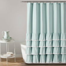 Load image into Gallery viewer, Ella Ruffle Lace Shower Curtain
