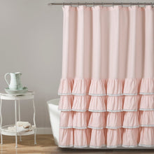 Load image into Gallery viewer, Ella Ruffle Lace Shower Curtain
