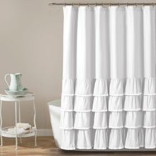 Load image into Gallery viewer, Ella Ruffle Lace Shower Curtain
