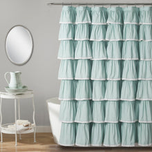 Load image into Gallery viewer, Lace Ruffle Shower Curtain
