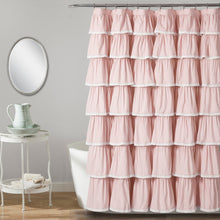 Load image into Gallery viewer, Lace Ruffle Shower Curtain
