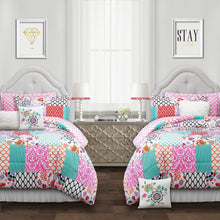 Cargar imagen en el visor de la galería, Brookdale Patchwork Comforter Set Back To Campus Dorm Room Bedding
