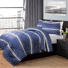 Cargar imagen en el visor de la galería, Marlton Stripe Comforter Set Back To Campus Dorm Room Bedding
