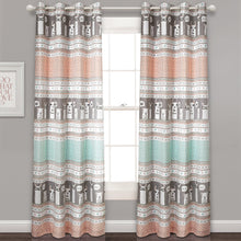 Cargar imagen en el visor de la galería, Llama Stripe Light Filtering Window Curtain Panel Set
